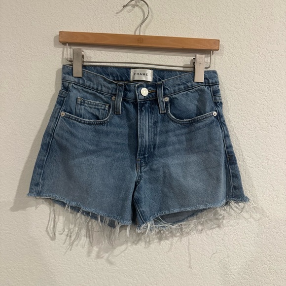 FRAME Le Bridgette Denim Shorts Size 24 - Picture 3 of 6